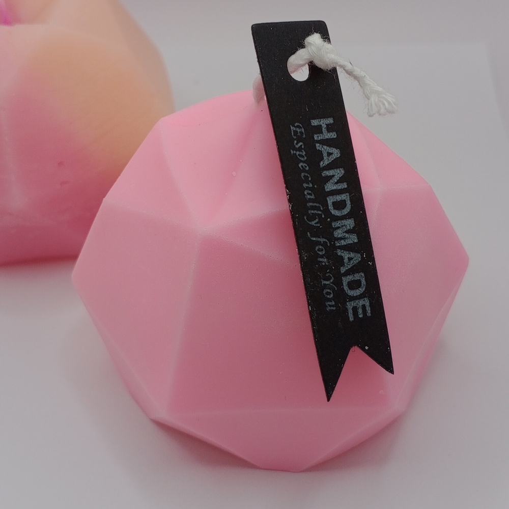 NEW"BaRich" Candles For Life 💕 Handmade Pink Geometric